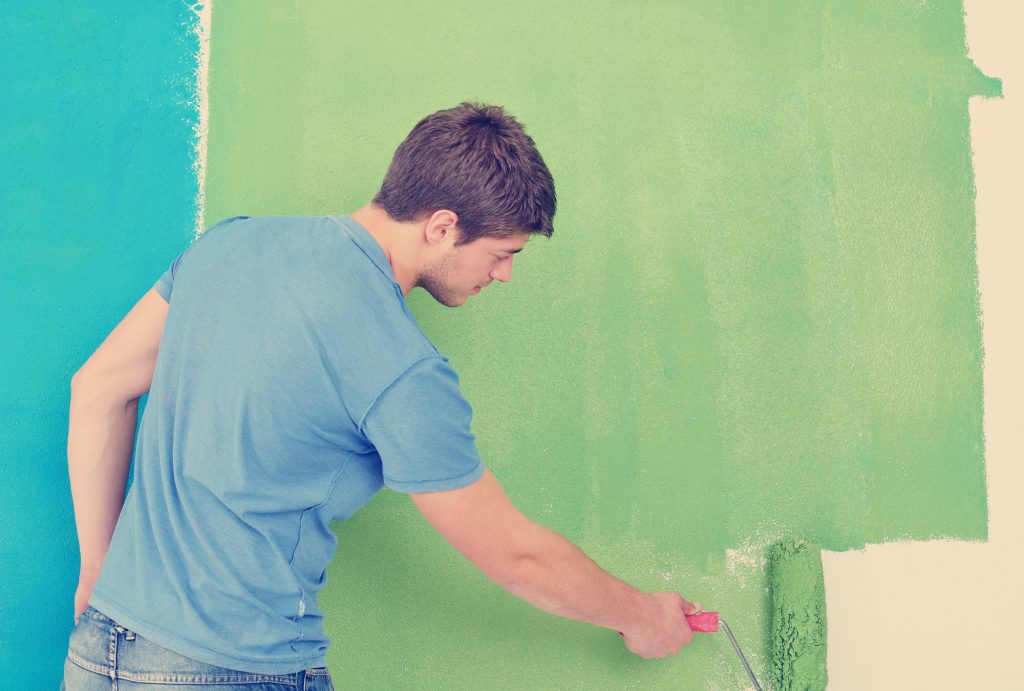 Person der maler sin facade